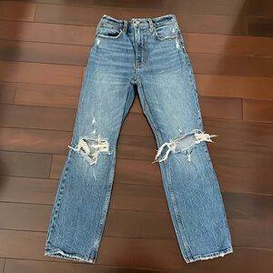 Abercrombie The 90s straight ultra high rise jeans